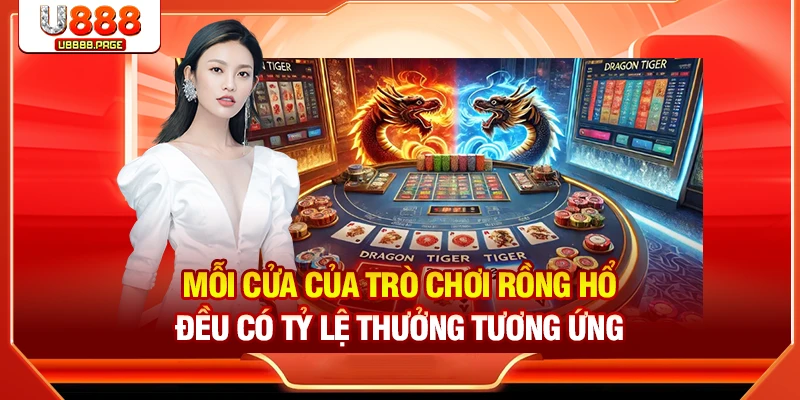 Tỷ lệ thưởng hấp dẫn của cả 3 cửa cược tại U888